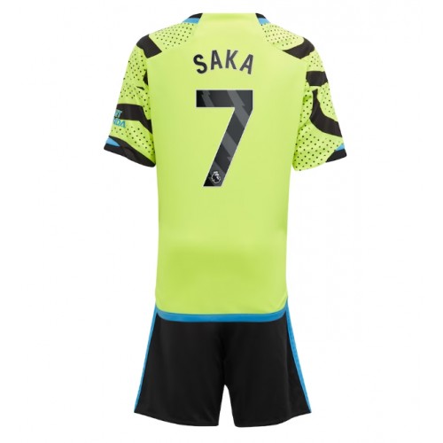 Maillot de foot Arsenal Bukayo Saka #7 Extérieur enfant 2023-24 Manches Courte (+ pantalon court)